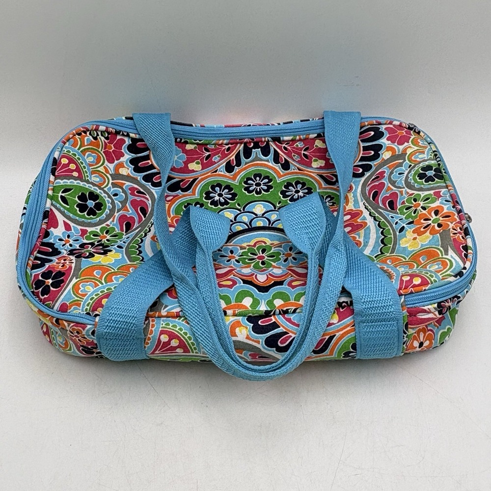 Buckhead Betties Insulated 9x11 Casserole Carrier Lunch Tote Floral Blue Zip